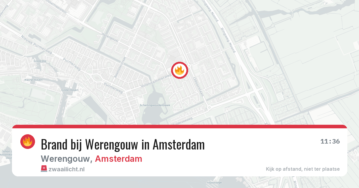 Brand bij Werengouw in Amsterdam — 14 mei 2026