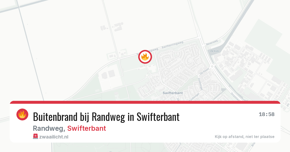 Buitenbrand bij Randweg in Swifterbant — 17 jun 2026