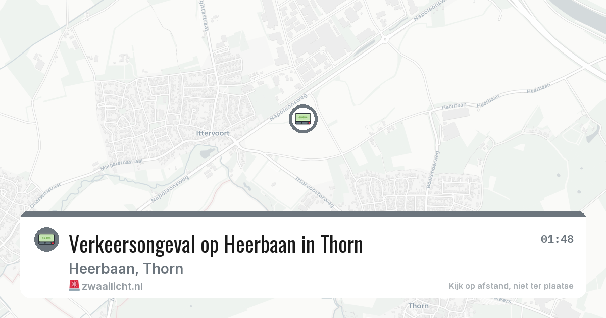 Verkeersongeval op Heerbaan in Thorn — 5 aug 2026