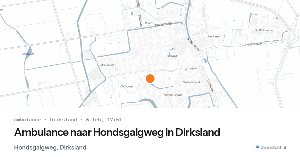 Ambulance naar Hondsgalgweg in Dirksland — 6 feb 2026