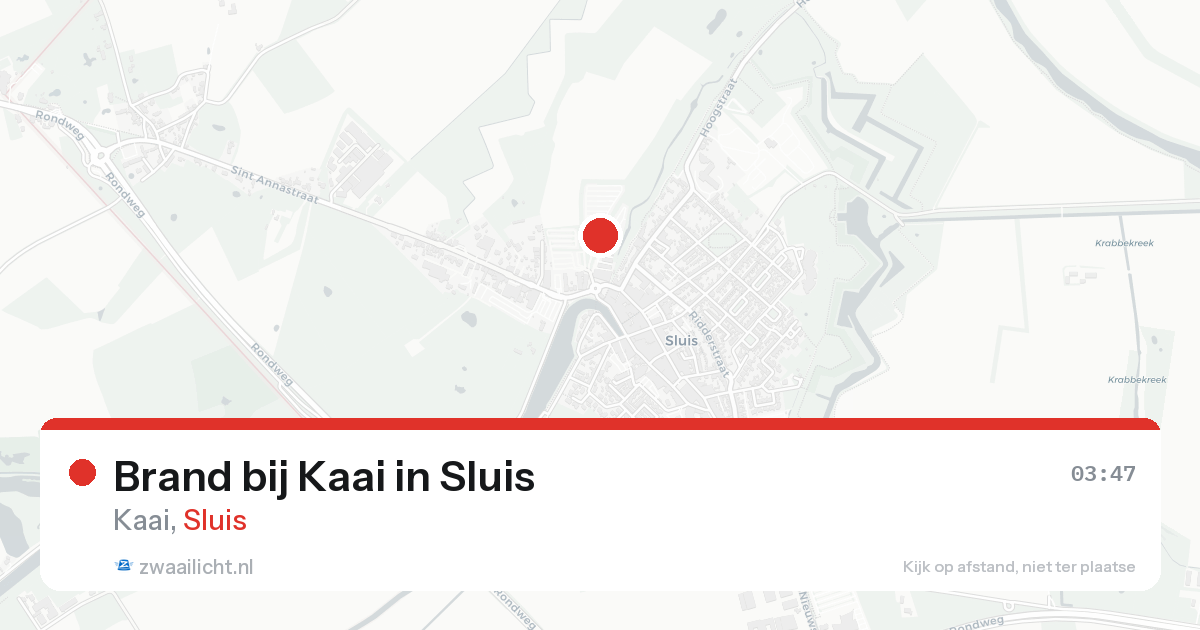 Brand bij Kaai in Sluis — 12 aug 2026