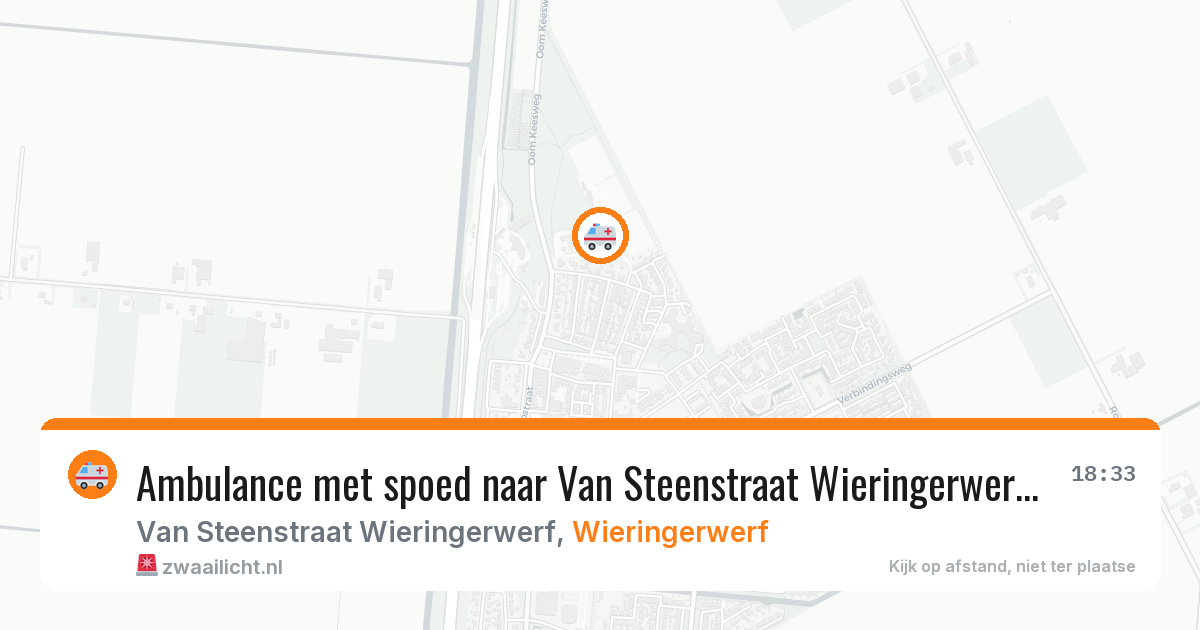 Ambulance met spoed naar Van Steenstraat Wieringerwerf in Wieringerwerf — 24 apr 2026