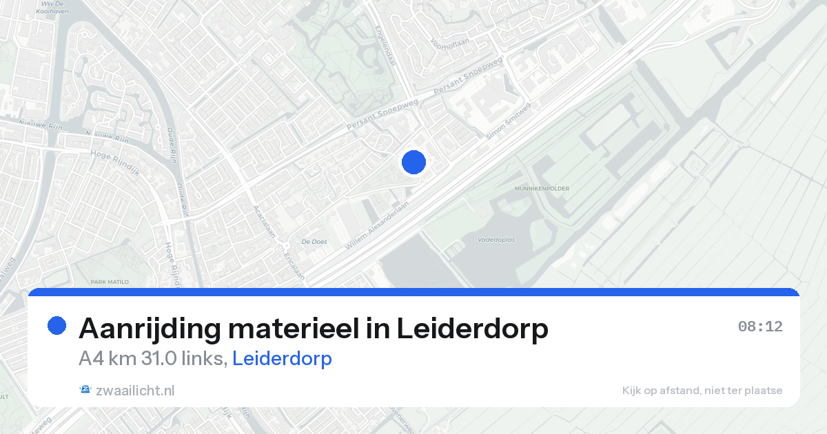 Aanrijding materieel in Leiderdorp — 26 aug 2026