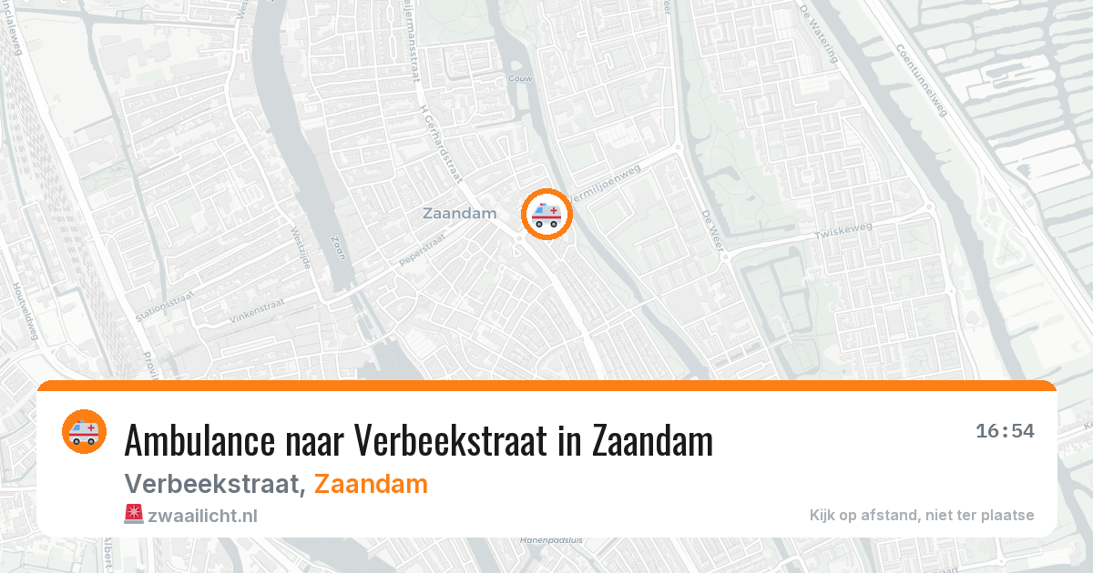 Ambulance naar Verbeekstraat in Zaandam — 18 jun 2026
