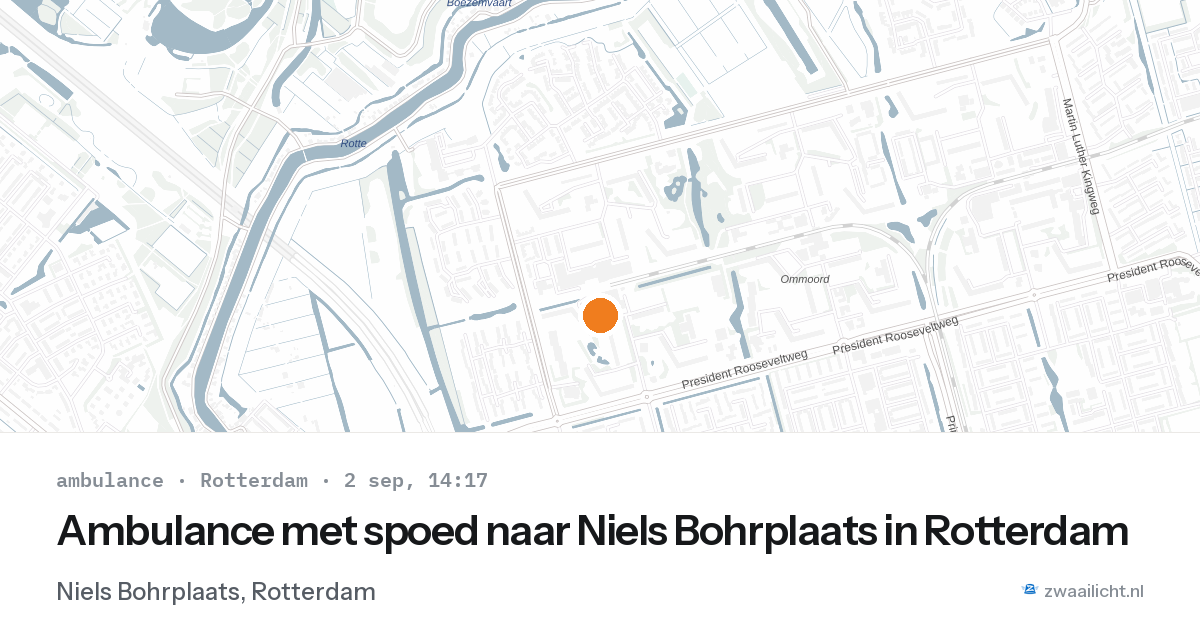 Ambulance met spoed naar Niels Bohrplaats in Rotterdam — 2 sep 2026