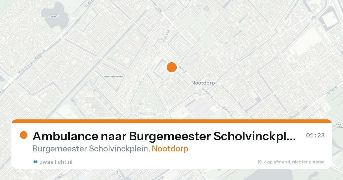 Ambulance naar Burgemeester Scholvinckplein in Nootdorp — 17 aug 2026