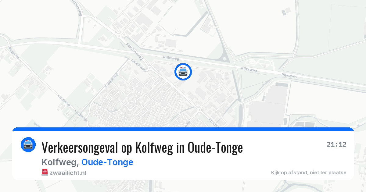 Verkeersongeval op Kolfweg in Oude-Tonge — 2 jul 2026