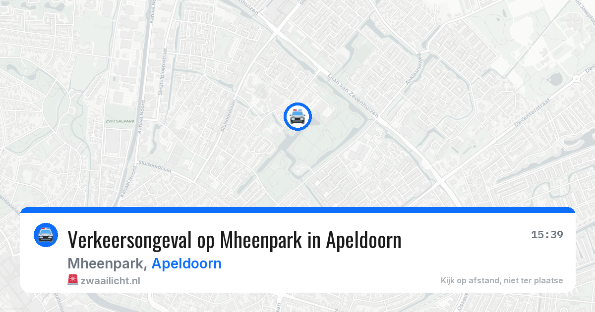Verkeersongeval op Mheenpark in Apeldoorn — 29 jun 2026