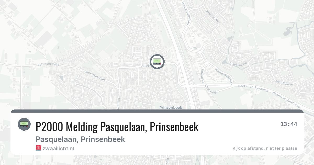P2000 Melding Pasquelaan, Prinsenbeek — 10 jul 2026