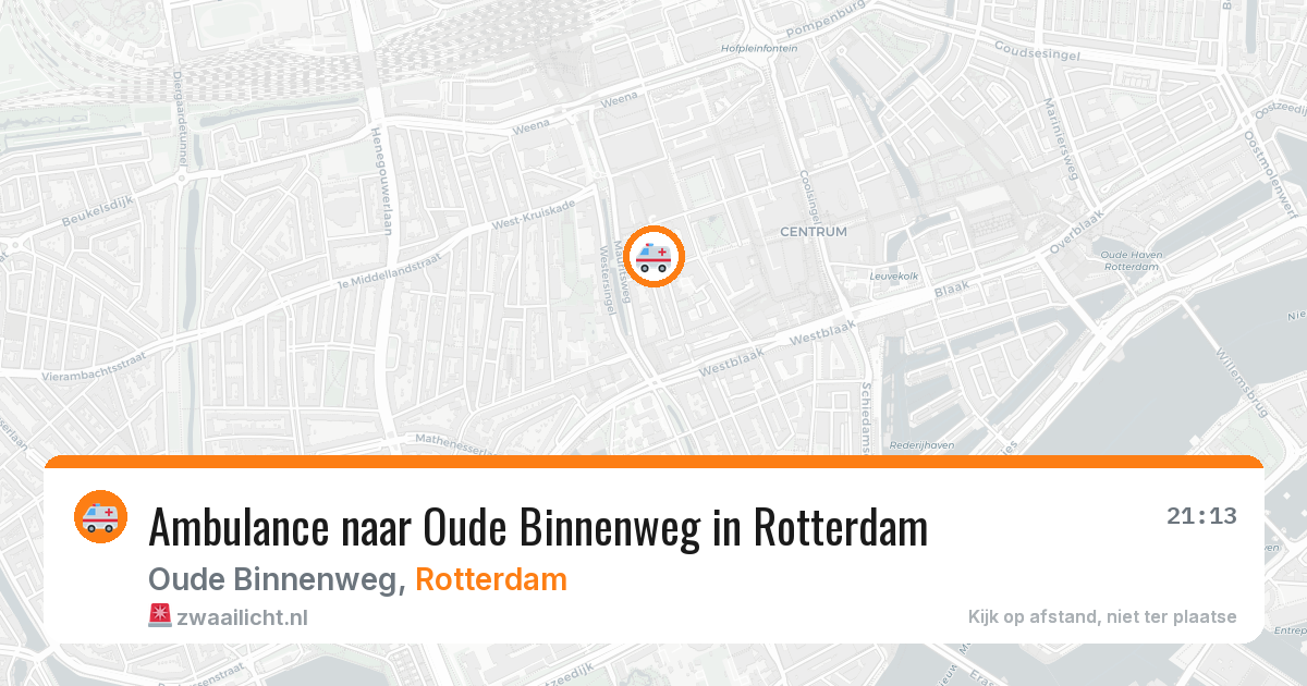 Ambulance naar Oude Binnenweg in Rotterdam — 6 apr 2026