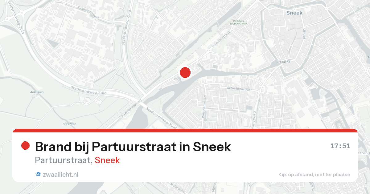 Brand bij Partuurstraat in Sneek — 16 aug 2026