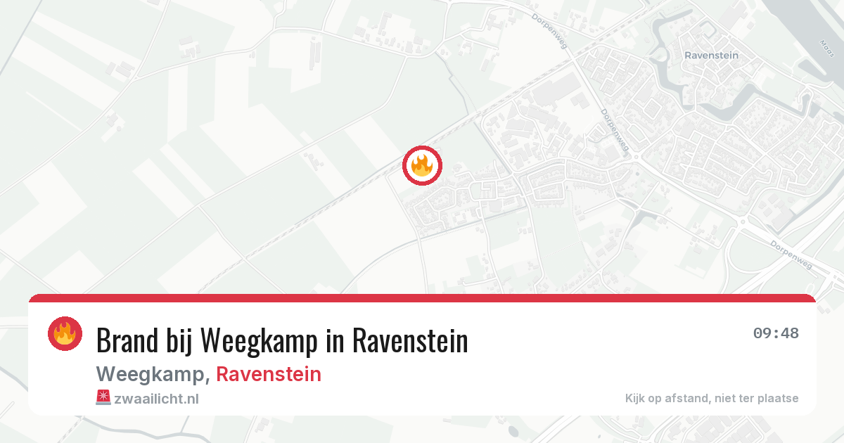 Brand bij Weegkamp in Ravenstein — 30 mrt 2026