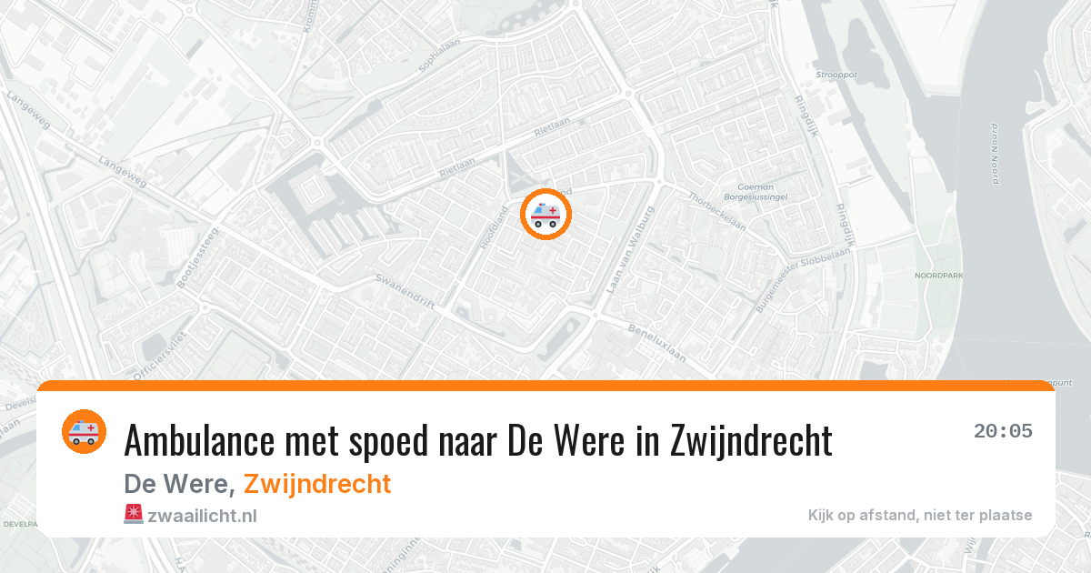 Ambulance met spoed naar De Were in Zwijndrecht — 25 mrt 2026