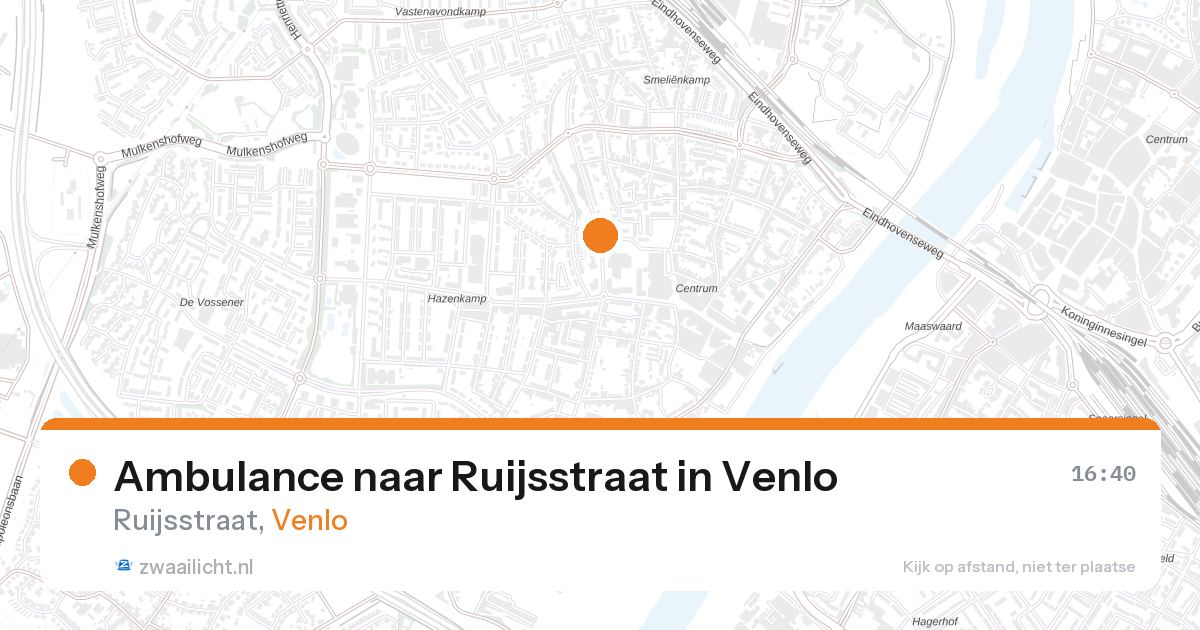 Ambulance naar Ruijsstraat in Venlo — 11 aug 2026