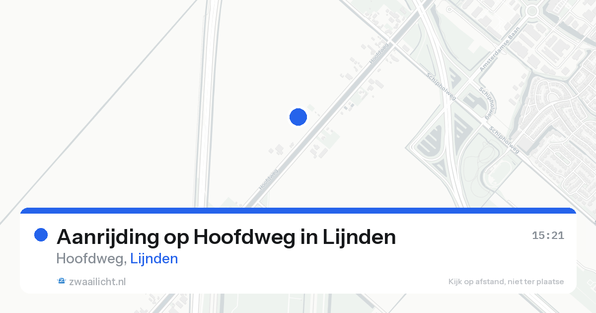 Aanrijding op Hoofdweg in Lijnden — 19 aug 2026