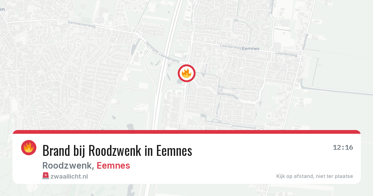 Brand bij Roodzwenk in Eemnes — 19 jun 2026