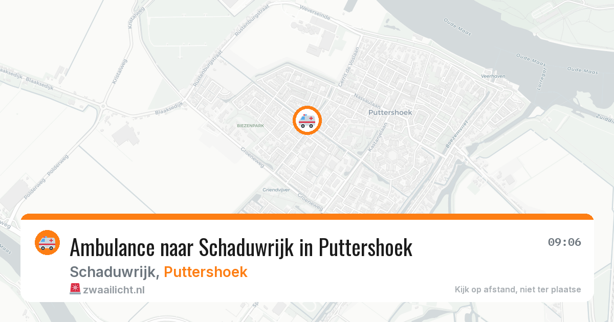 Ambulance naar Schaduwrijk in Puttershoek — 12 apr 2026