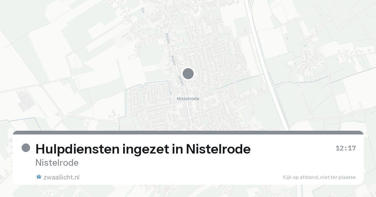Hulpdiensten ingezet in Nistelrode — 31 jan 2026 | 🚨 Zwaailicht.nl