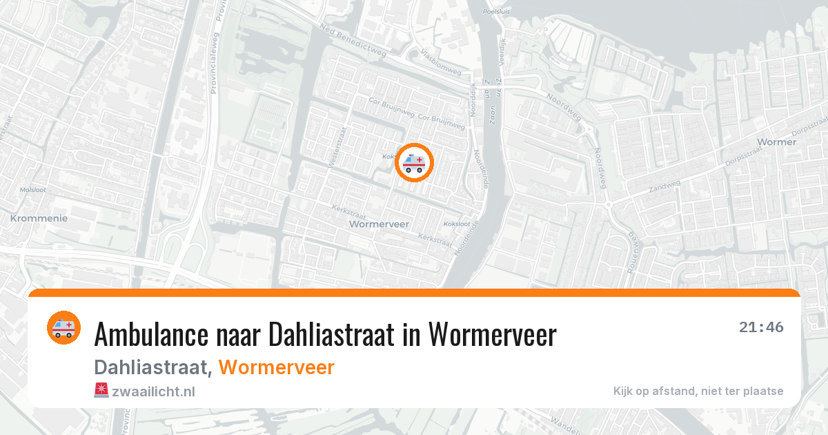 Ambulance naar Dahliastraat in Wormerveer — 12 jun 2026