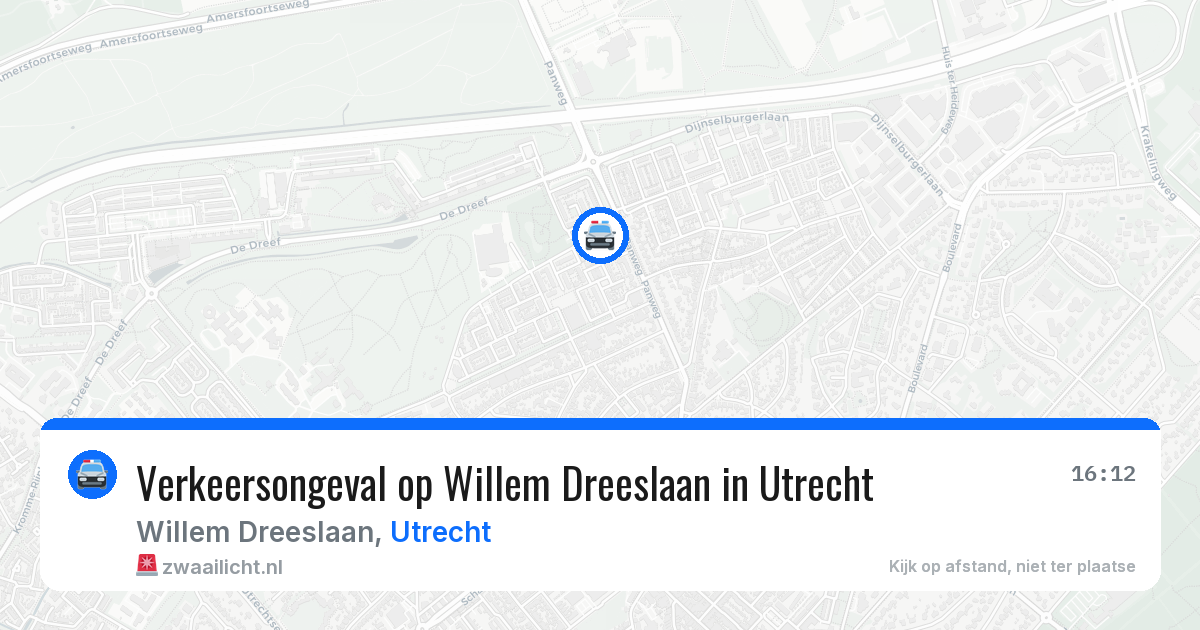 Verkeersongeval op Willem Dreeslaan in Utrecht — 1 apr 2026