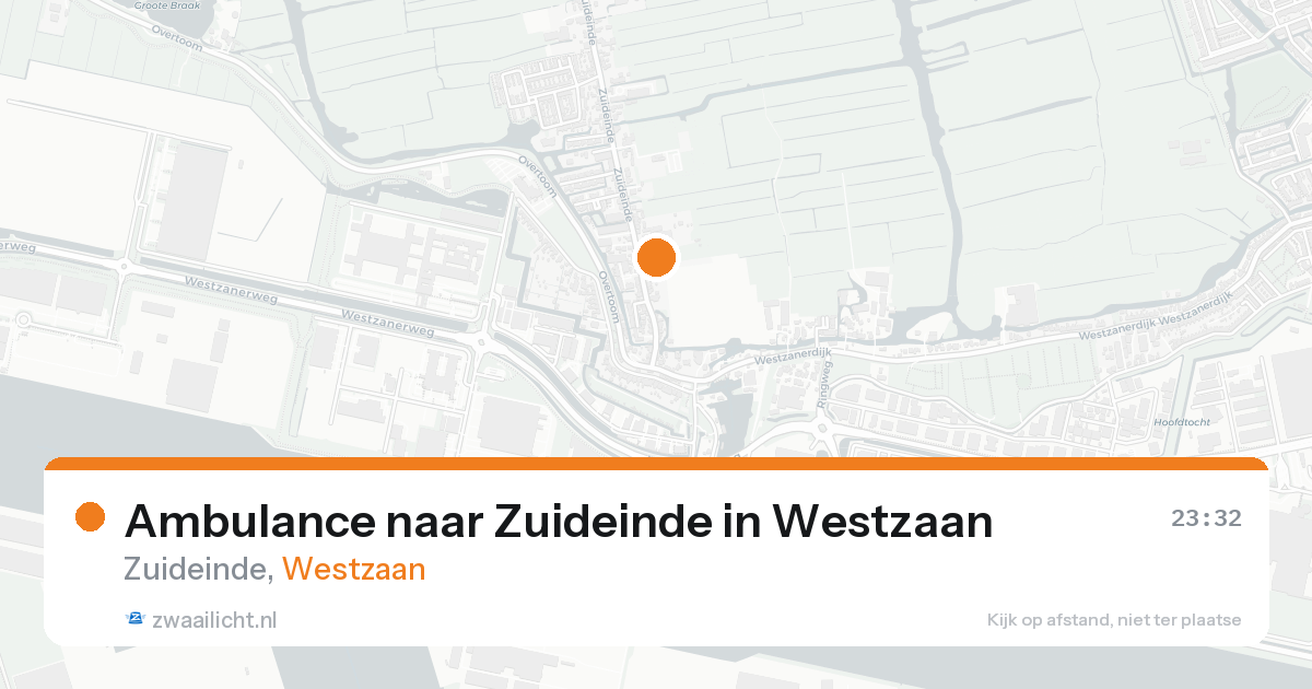 Ambulance naar Zuideinde in Westzaan — 31 mei 2026