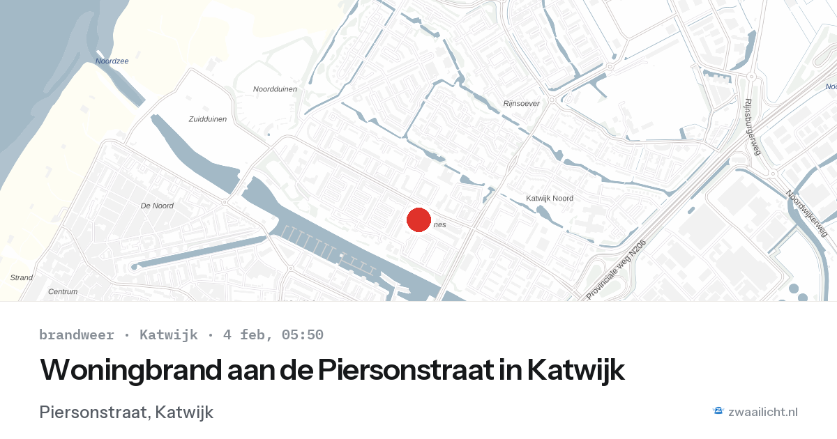 Woningbrand aan de Piersonstraat in Katwijk — 4 feb 2026