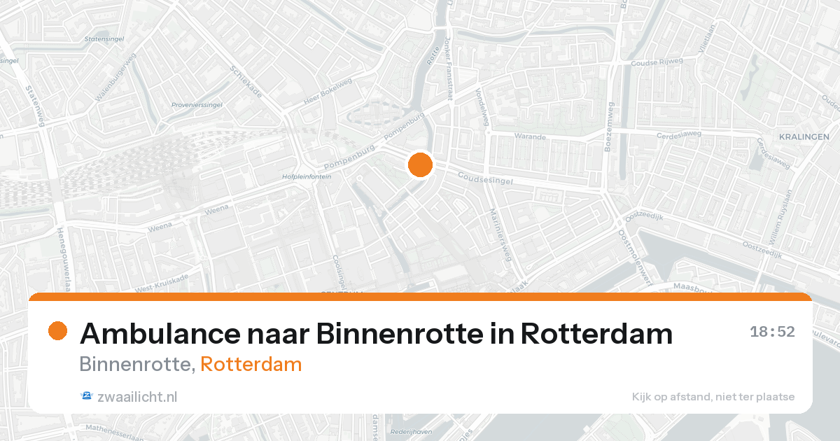 Ambulance naar Binnenrotte in Rotterdam — 20 aug 2026