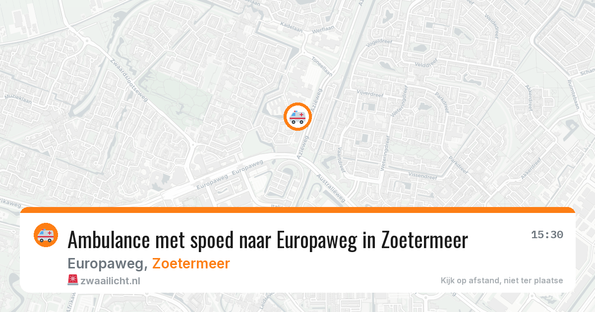 Ambulance met spoed naar Europaweg in Zoetermeer — 22 jun 2026