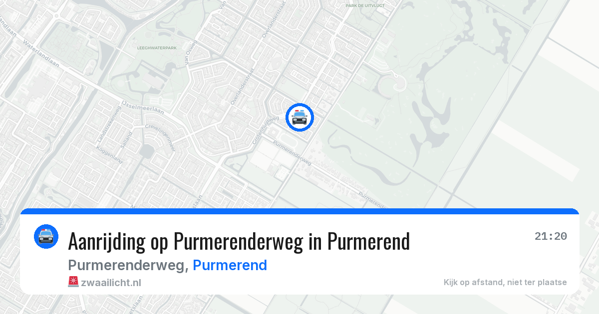 Aanrijding op Purmerenderweg in Purmerend — 1 jul 2026