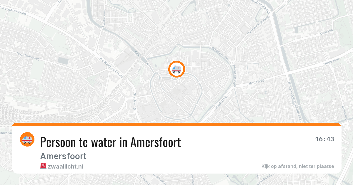 Persoon te water in Amersfoort — 28 apr 2026