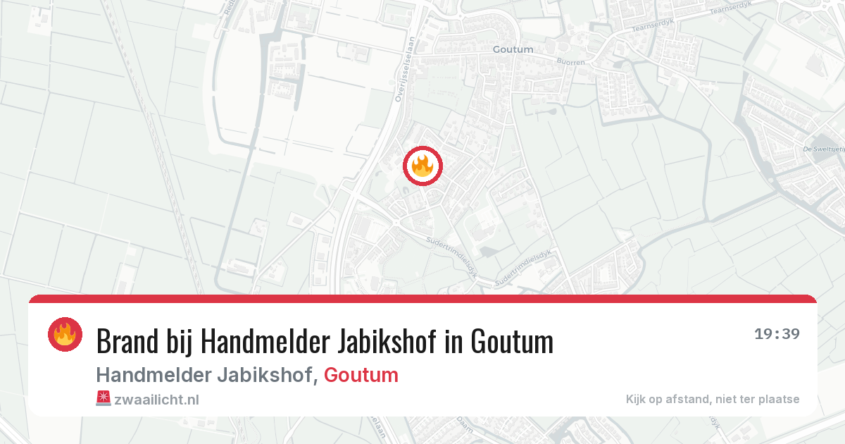 Brand bij Handmelder Jabikshof in Goutum — 28 mei 2026