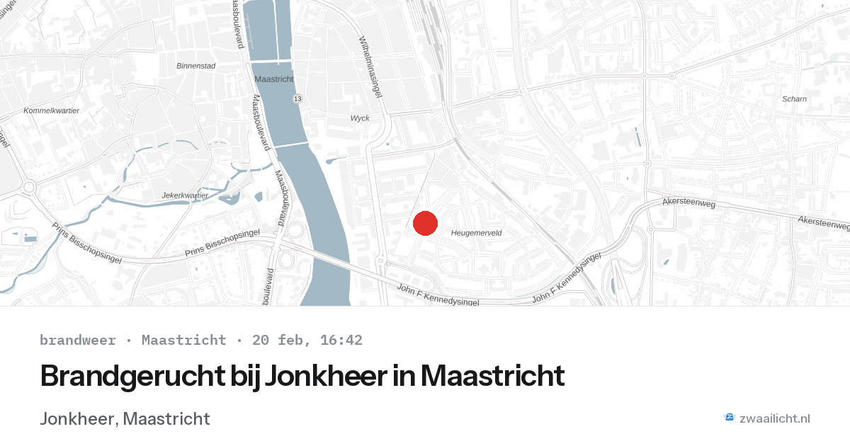 Brandgerucht bij Jonkheer in Maastricht — 20 feb 2026