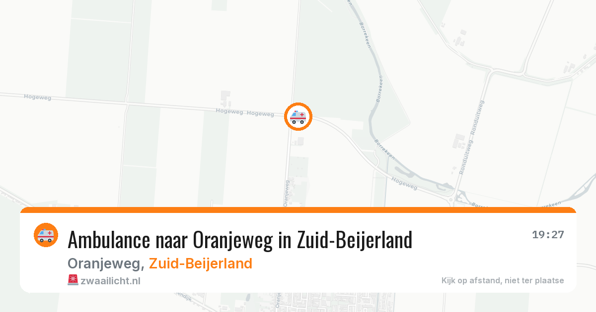 Ambulance naar Oranjeweg in Zuid-Beijerland — 7 mei 2026