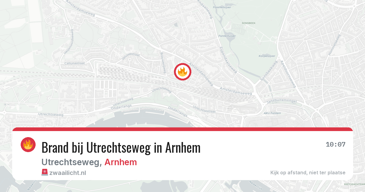 Brand bij Utrechtseweg in Arnhem — 29 jan 2026
