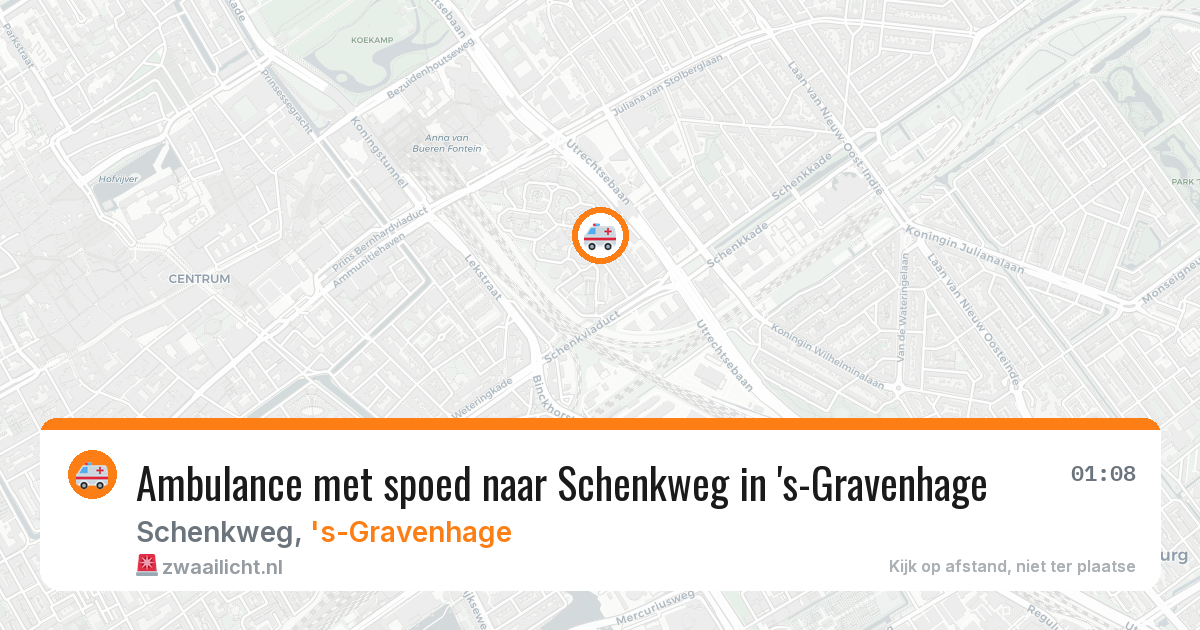 Ambulance met spoed naar Schenkweg in 's-Gravenhage — 16 jun 2026