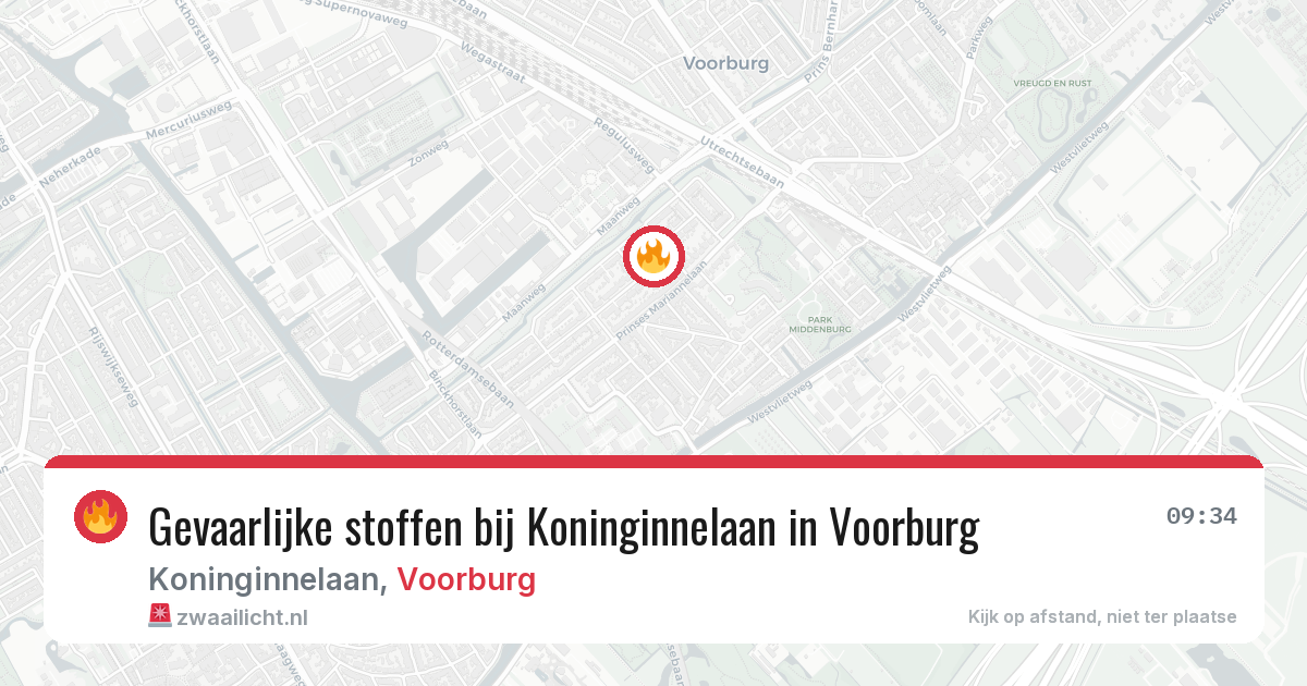 Gevaarlijke stoffen bij Koninginnelaan in Voorburg — 10 jul 2026