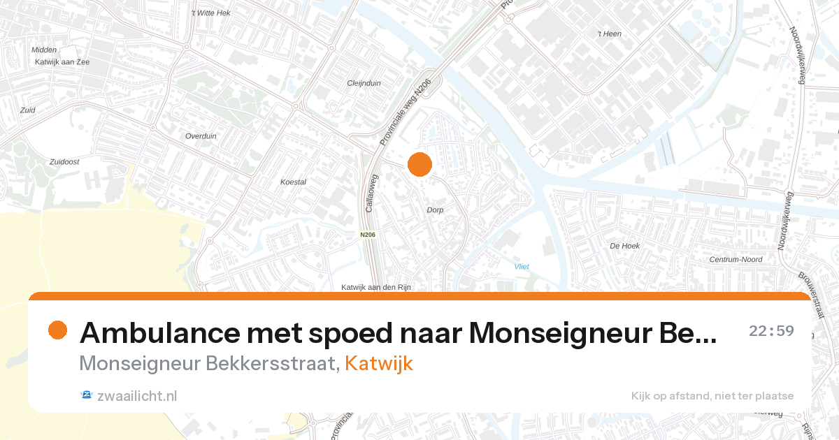 Ambulance met spoed naar Monseigneur Bekkersstraat in Katwijk — 14 mei 2026