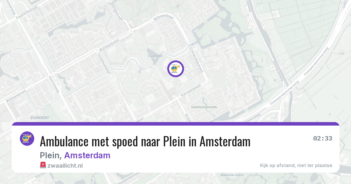 Ambulance met spoed naar Plein in Amsterdam — 28 apr 2026