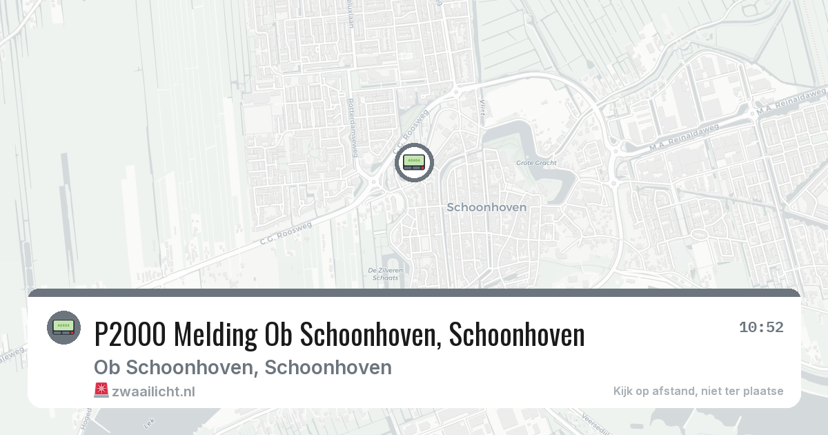 P2000 Melding Ob Schoonhoven, Schoonhoven — 6 jul 2026