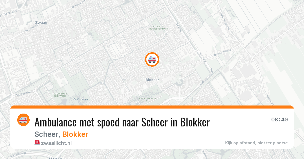 Ambulance met spoed naar Scheer in Blokker — 30 apr 2026