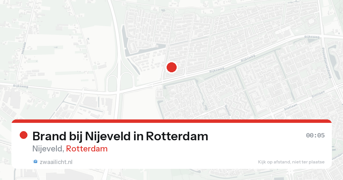 Brand bij Nijeveld in Rotterdam — 22 aug 2026