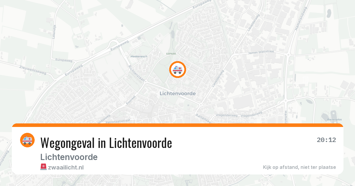 Wegongeval in Lichtenvoorde — 19 jul 2026
