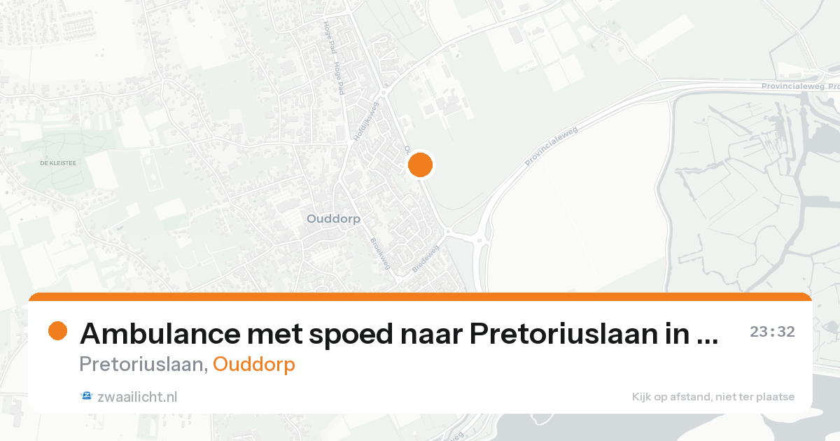 Ambulance met spoed naar Pretoriuslaan in Ouddorp — 14 aug 2026