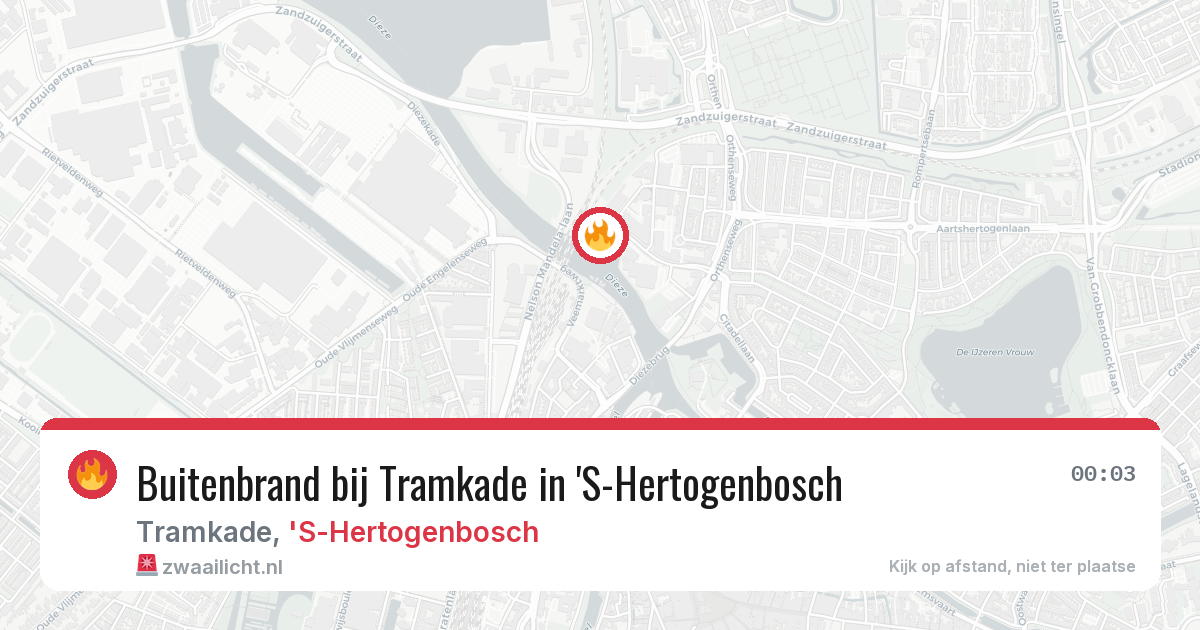 Buitenbrand bij Tramkade in 'S-Hertogenbosch — 25 mei 2026