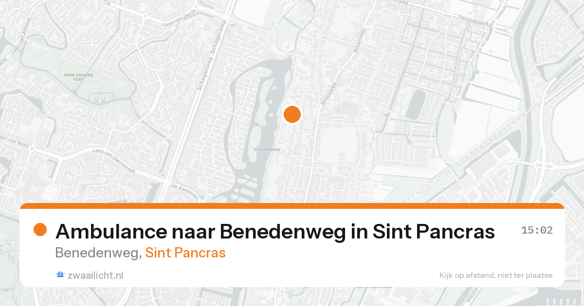 Ambulance naar Benedenweg in Sint Pancras — 23 mei 2026
