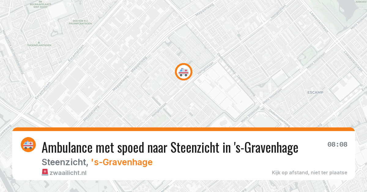 Ambulance met spoed naar Steenzicht in 's-Gravenhage — 1 aug 2026