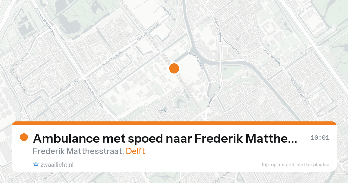 Ambulance met spoed naar Frederik Matthesstraat in Delft — 9 mei 2026