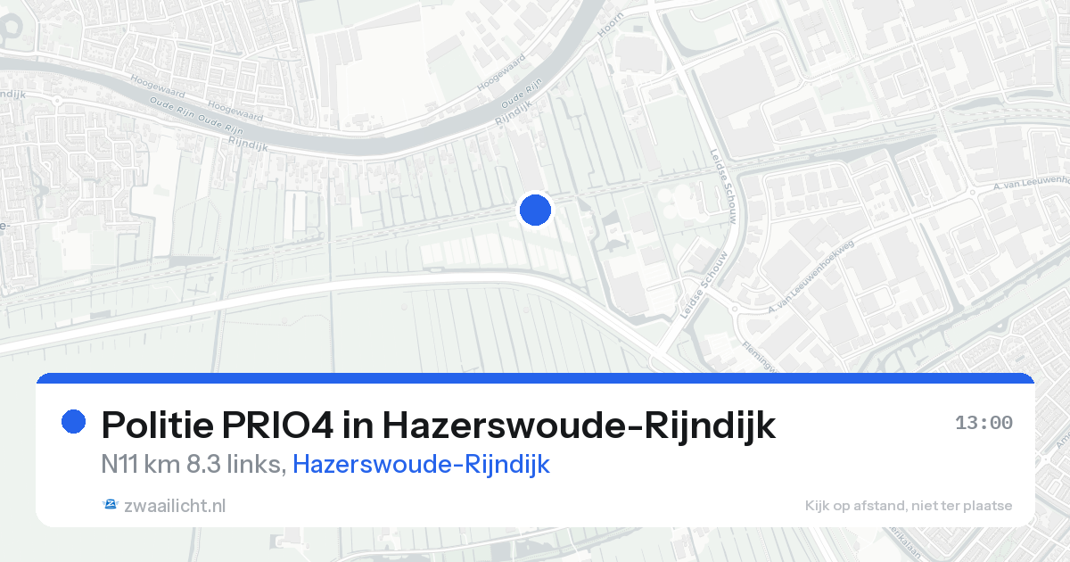 Politie PRIO4 in Hazerswoude-Rijndijk — 17 aug 2026 | 🚨 Zwaailicht.nl