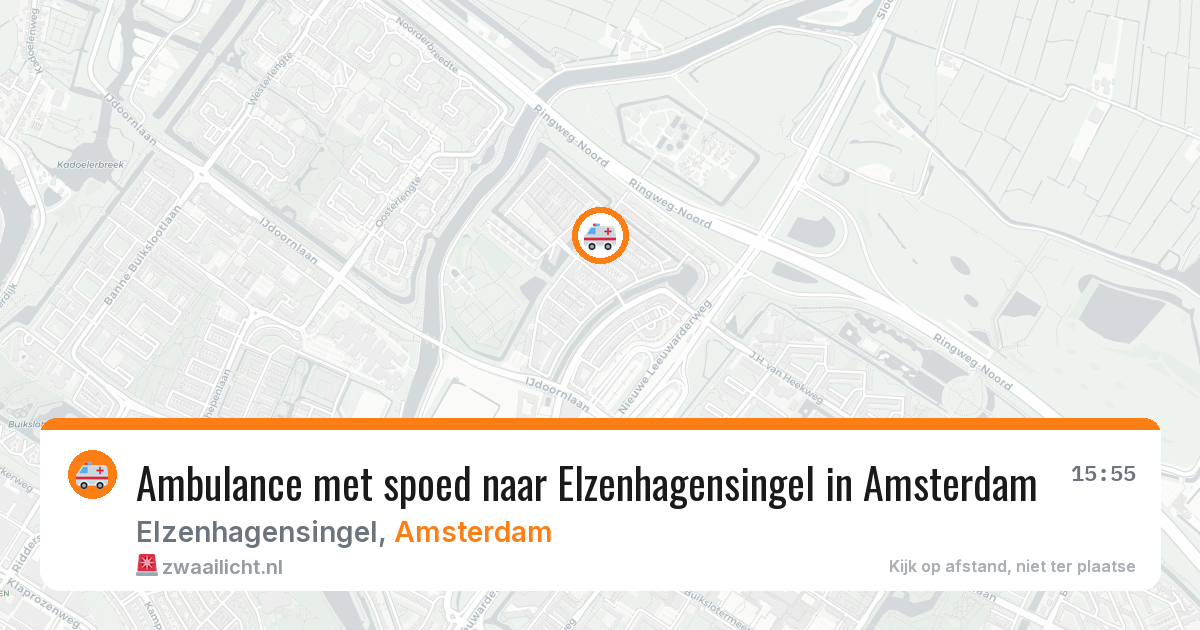 Ambulance met spoed naar Elzenhagensingel in Amsterdam — 18 mei 2026