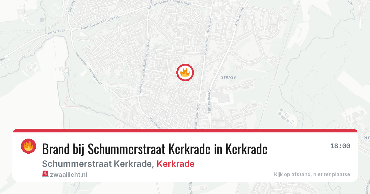 Brand bij Schummerstraat Kerkrade in Kerkrade — 22 jul 2026